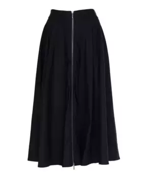 Расклешенная юбка из бенгалина с молнией спереди Vicario Cinque, черный