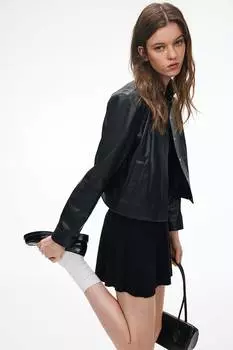 Расклешенная юбка из тонкого трикотажа H&M, черный