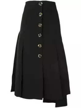 Расклешенная юбка миди асимметричного кроя A.W.A.K.E. Mode, черный