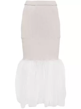 Расклешенная юбка миди CFCL, бежевый