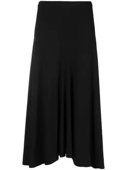 Расклешенная юбка миди Jil Sander, черный