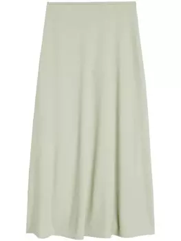 Расклешенная юбка миди на молнии Jil Sander, зеленый