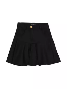 Расклешенная юбка мини Balmain Kids, черный