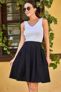 Расклешенная юбка на молнии и эластичной талии armonika, черный