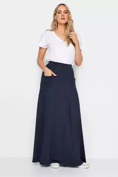 Расклешенная юбка приталенного кроя Long Tall Sally, синий