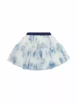 Расклешенная юбка с цветочным принтом Monnalisa, мультиколор