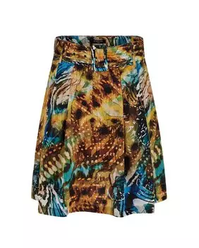 Расклешенная юбка с животным принтом Marciano by Guess, темно коричневый