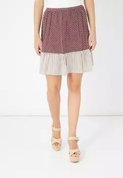 Расклешенная юбка SENSE, коричневый