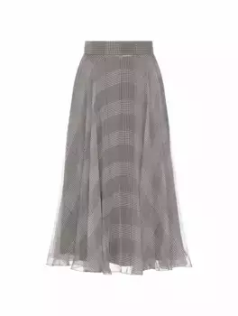 Расклешенная юбка в клетку Dolce&Gabbana, мультиколор