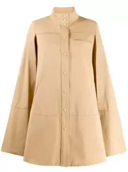 Расклешенное пальто с вырезами для рук Courrges, нейтральный