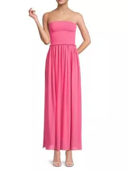 Расклешенное платье без бретелек Calista со сборками Ramy Brook, цвет Deep Rose