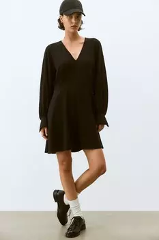 Расклешенное платье H&M, черный