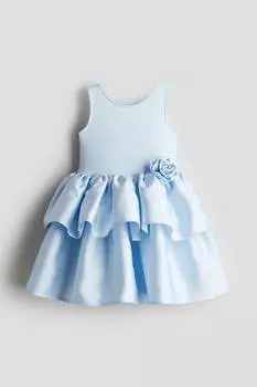 Расклешенное платье H&M, голубой