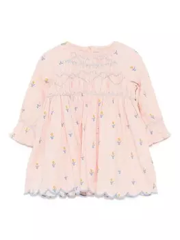 Расклешенное платье из джерси с принтом Stella McCartney Kids, розовый