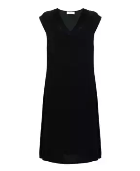 Расклешенное платье миди на широких бретелях Kocca, черный