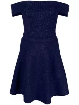 Расклешенное платье мини Alaa, синий