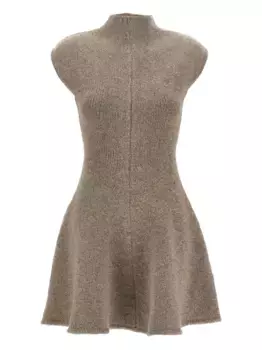 Расклешенное платье мини Marled с высоким воротником Magda Butrym, нейтральный