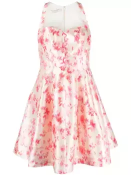 Расклешенное платье мини с цветочным принтом Philosophy Di Lorenzo Serafini, нейтральный
