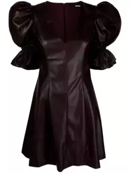 Расклешенное платье мини с объемными рукавами ROTATE BIRGER CHRISTENSEN, фиолетовый