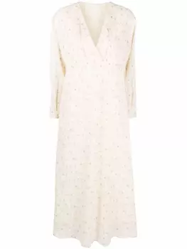 Расклешенное платье с цветочным принтом Fabiana Filippi, нейтральный