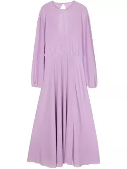 Расклешенное платье с длинными рукавами Patrizia Pepe, фиолетовый