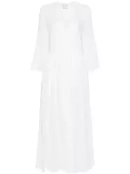 Расклешенное платье с V-образным вырезом Forte Forte, белый