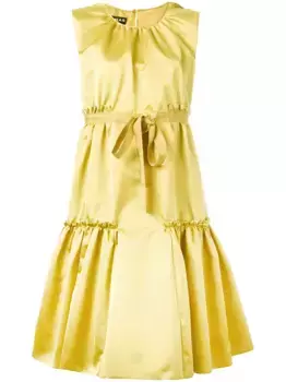 Расклешенное платье с завязками на бант Rochas, желтый