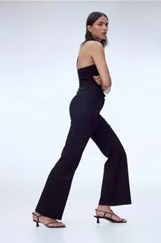 Расклешенные элегантные брюки H&M, черный