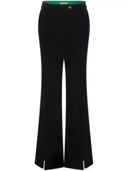 Расклешенные бархатные брюки из коллаборации с Chen Man Shanghai Tang, черный