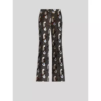 РАСКЛЕШЕННЫЕ БРЮКИ ИЗ ЖАККАРДОВОЙ ТКАНИ ETRO, черный