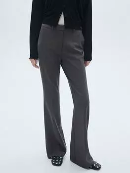 Расклешенные брюки эммы Mango, серый