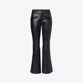 Расклешенные брюки Aurora средней посадки из искусственной кожи Perfect Moment, черный