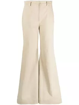 Расклешенные брюки Bernini с завышенной талией Sportmax, бежевый