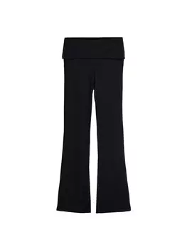 Расклешенные брюки Bershka, черный