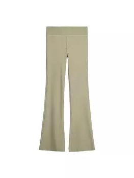 Расклешенные брюки Bershka, хаки