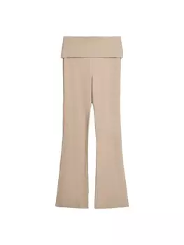 Расклешенные брюки Bershka, кэмел