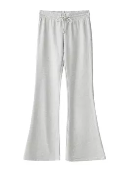 Расклешенные брюки Bershka, пятнистый серый