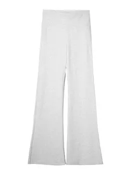 Расклешенные брюки Bershka, пятнистый серый