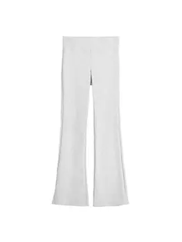 Расклешенные брюки Bershka, светло-серый