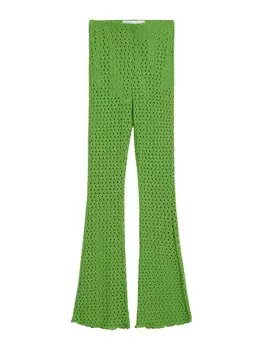 Расклешенные брюки Bershka, зеленый