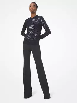 Расклешенные брюки Brooke из двойного креп-сабле Michael Kors