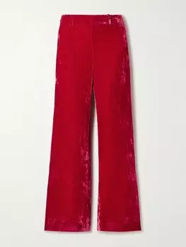 Расклешенные брюки Charlie из мятого бархата Alix Of Bohemia, красный