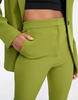 Расклешенные брюки цвета мха ASOS Tall