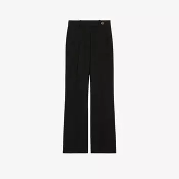 Расклешенные брюки длиной до щиколотки со средней посадкой из эластичной ткани Claudie Pierlot, цвет noir / gris