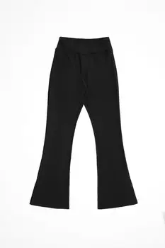 Расклешенные брюки для йоги с высокой талией и разрезом по низу Danskin, черный