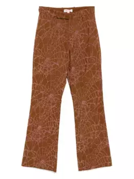 Расклешенные брюки Flocky Web MASU, коричневый