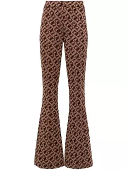 Расклешенные брюки Greg с завышенной талией DVF Diane von Furstenberg, коричневый