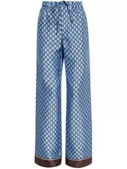 Расклешенные брюки Gucci Double G, фиолетовый