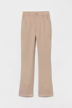 Расклешенные брюки H&amp;M, бежевый