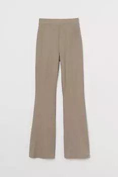Расклешенные брюки H&amp;M, бежевый